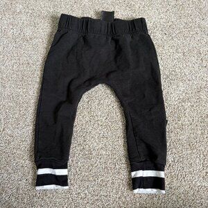 Whistle & Flute Bamboo Jogger Harem Pants Black 12-18 months